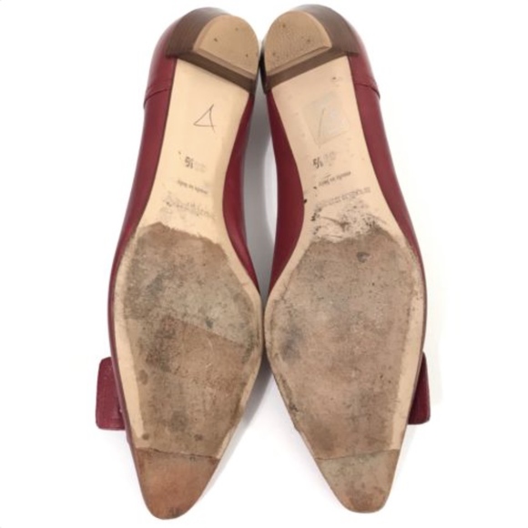 BURBERRY Red Block Kitten Heels Slip On Shoes 38.5 - Picture 6 of 8